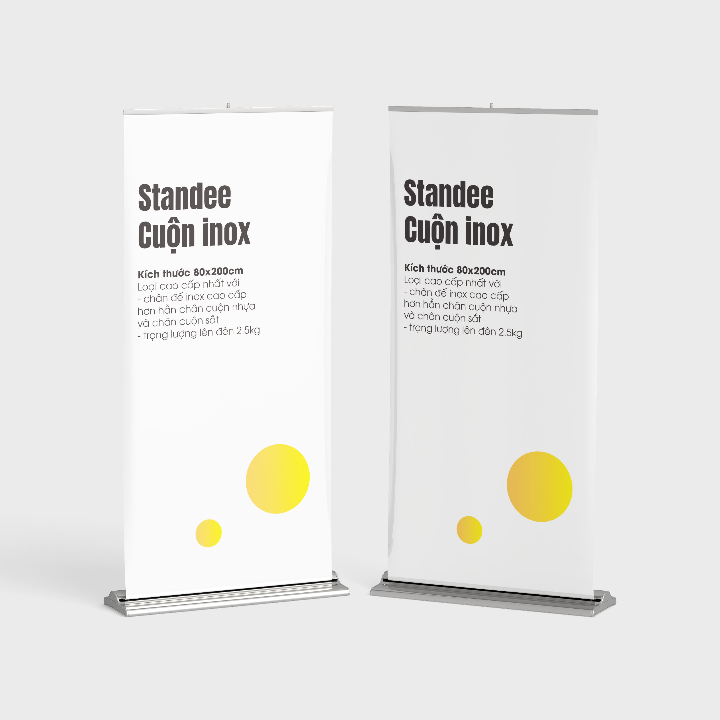 standee-cuon-inox-80x200 chân standee cuốn 80x200 inox cường lực cao cấp